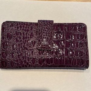 Mundi Faux Leather Zippered Wallet with credit card slots & Snap closure. New